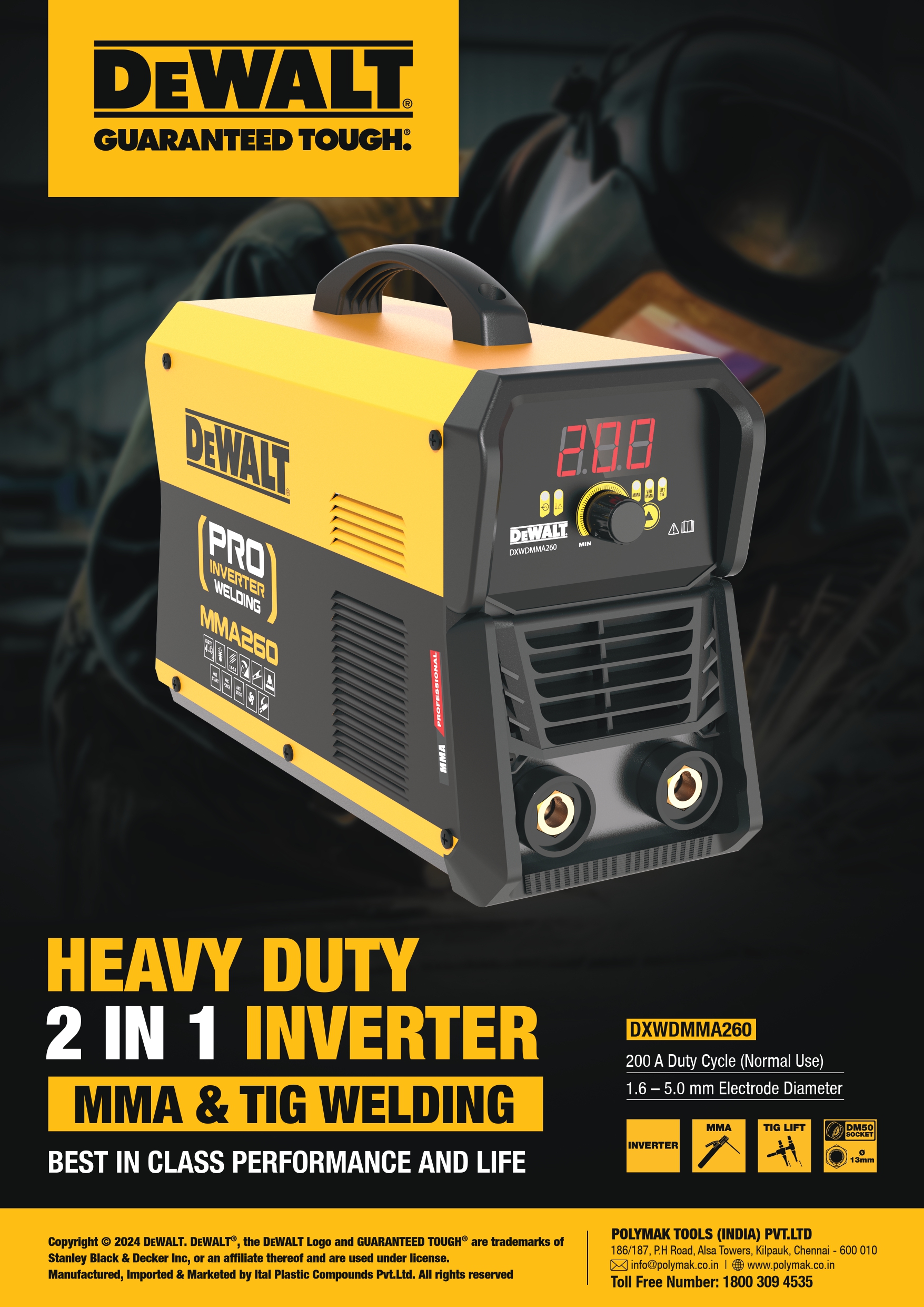 Dewalt MMA260 Welding Inverter Poster